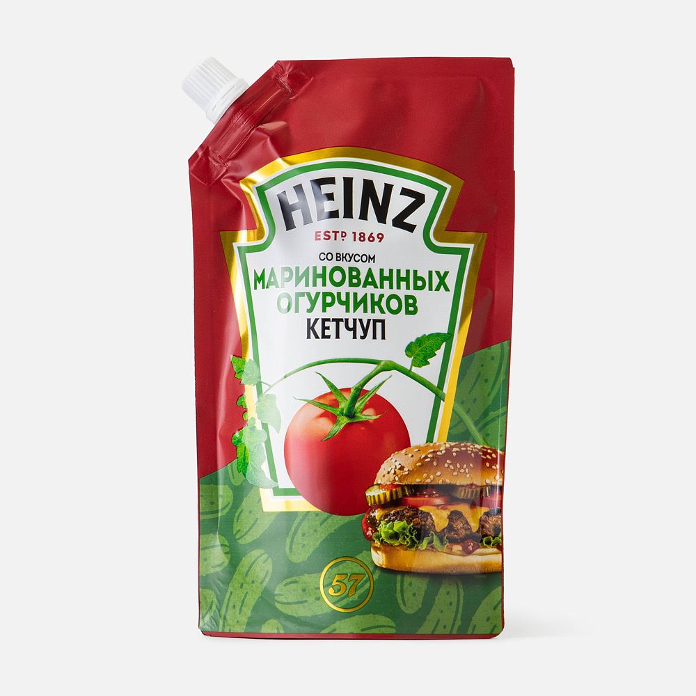 Изображение товара Кетчуп Heinz, со вкусом маринованных огурчиков, 320 г