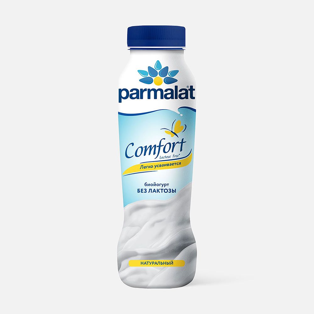 Изображение товара Питьевой биойогурт Parmalat Comfort, 1,7%, без лактозы, 290 г