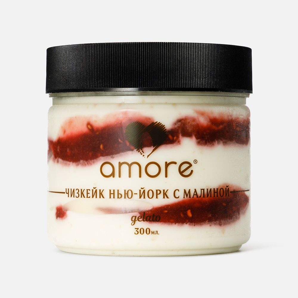 Изображение товара Мороженое Amore, чизкейк Нью-Йорк, с малиной, 300 мл