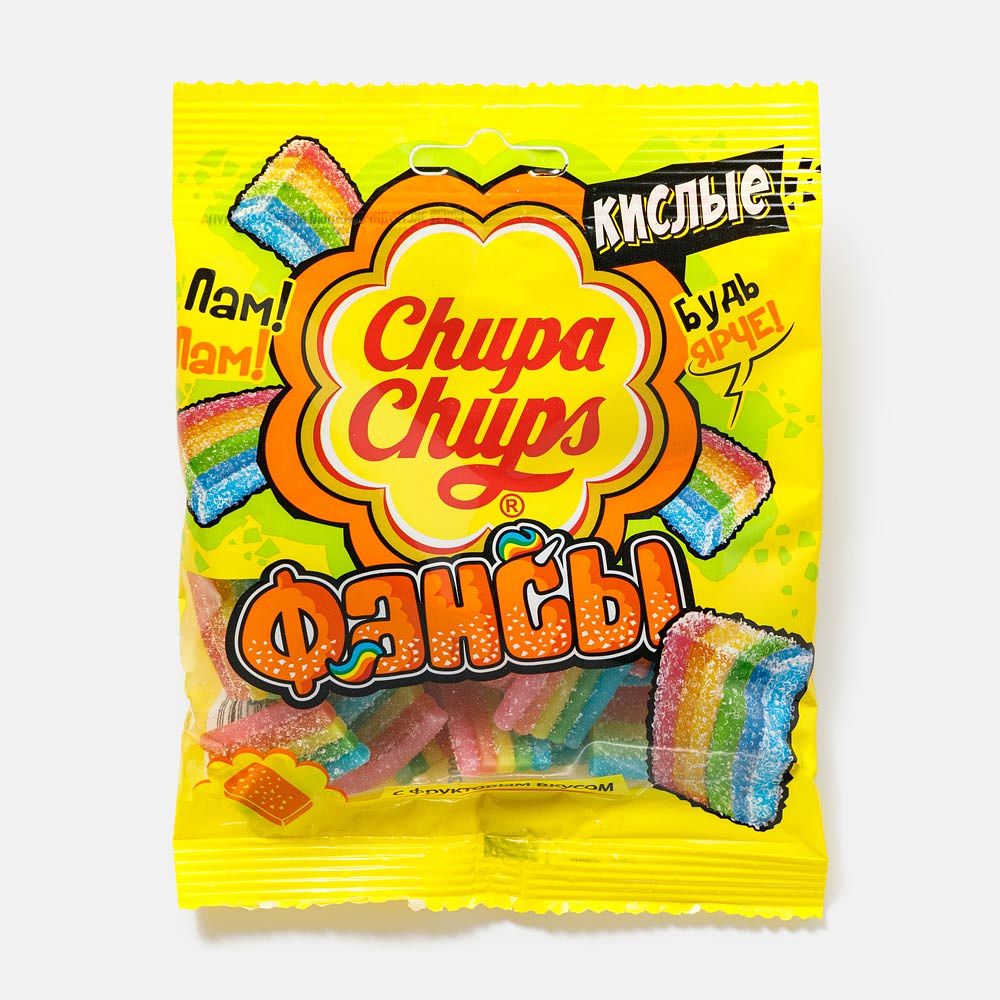 Изображение товара Жевательный мармелад Chupa Chups Фансы, с фруктовым вкусом, 70 г
