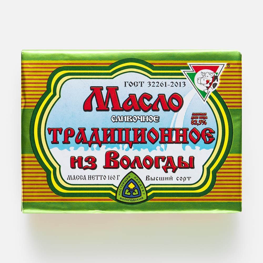 Изображение товара Сливочное масло Из Вологды, 82,5%, традиционное, 160 г