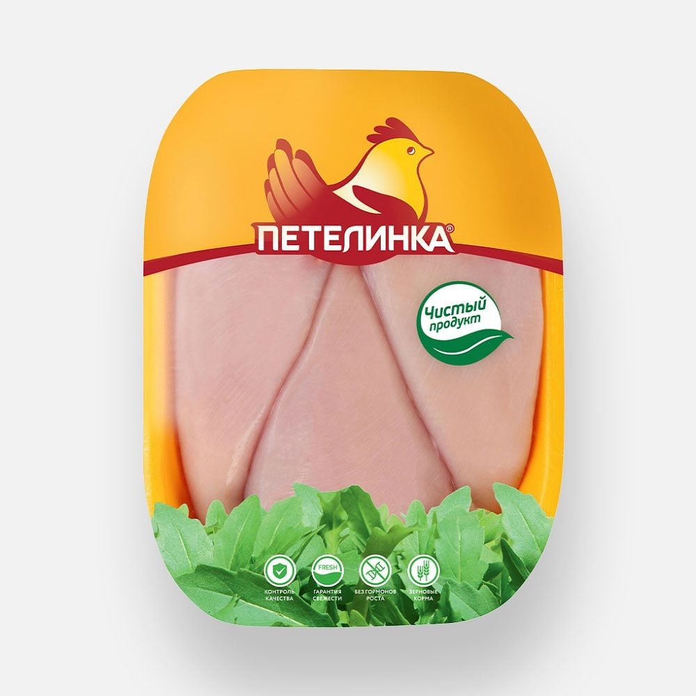 Изображение товара Филе грудки цыплёнка-бройлера Петелинка, без кожи, охлаждённое, 0,9-1 кг