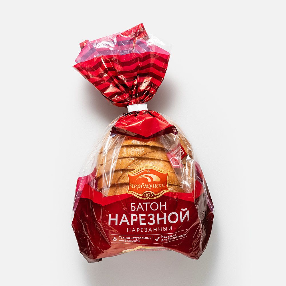 Изображение товара Батон Черёмушки Нарезка половинка, нарезка, 200 г