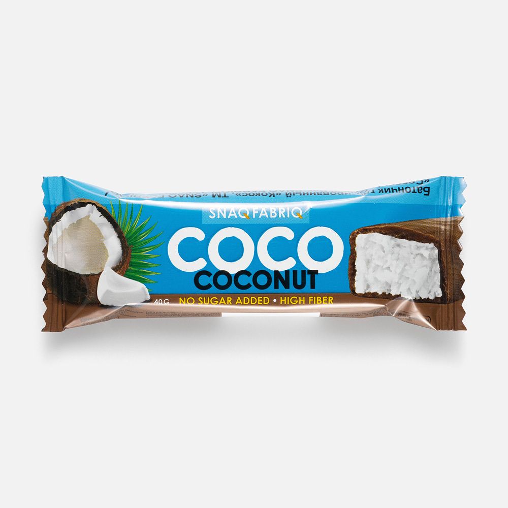 Изображение товара Батончик Snaq Fabriq, Coco, глазированный, кокос, 40 г