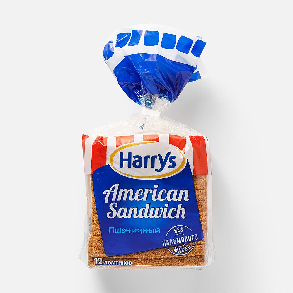 Изображение товара Пшеничный хлеб Harry’s American Sandwich, для сэндвичей, нарезка, 470 г