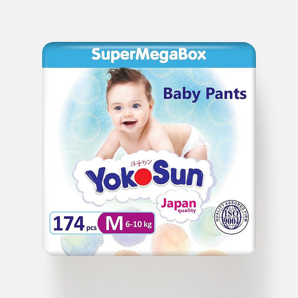 Изображение товара Подгузники-трусики YokoSun, M, 6-10 кг, 174 шт.