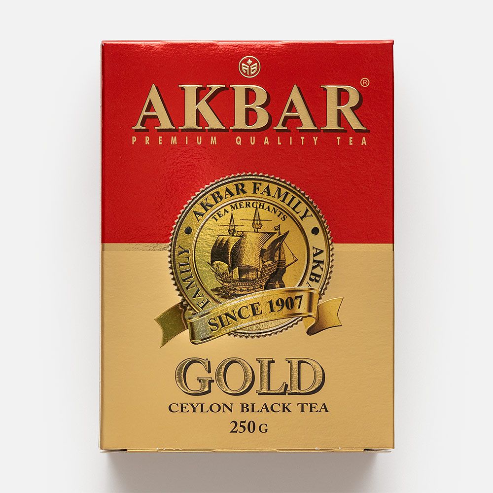 Изображение товара Чёрный чай Akbar, Gold, цейлонский, листовой, 250 г