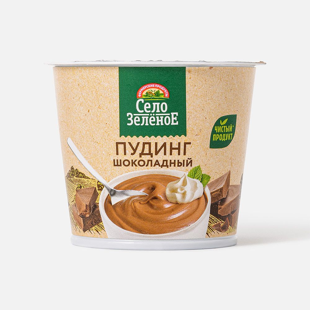 Изображение товара Пудинг Село Зелёное, 3%, шоколад, 120 г