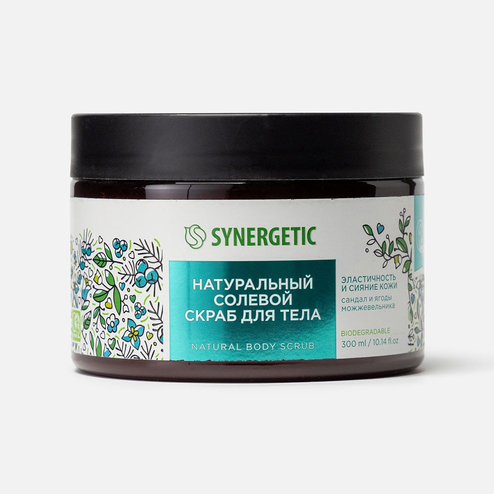 Изображение товара Скраб для тела Synergetic с сандалом и ягодами можжевельника 300 мл