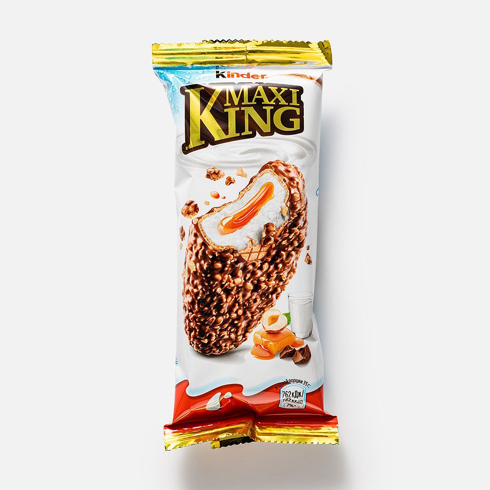 Изображение товара Пирожное Kinder, Maxi King, молочная карамель и фундук, 35 г
