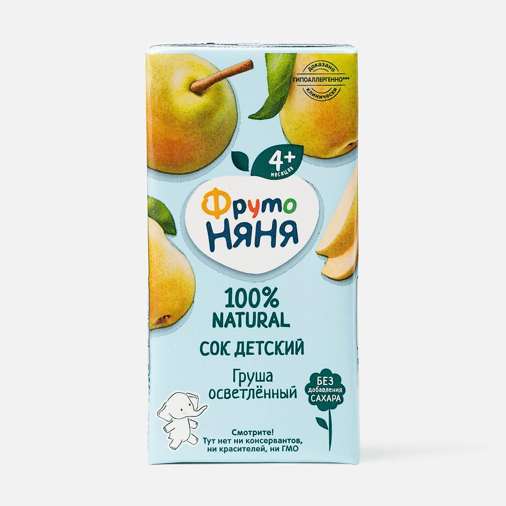 Изображение товара Сок ФрутоНяня, груша, 0,2 л