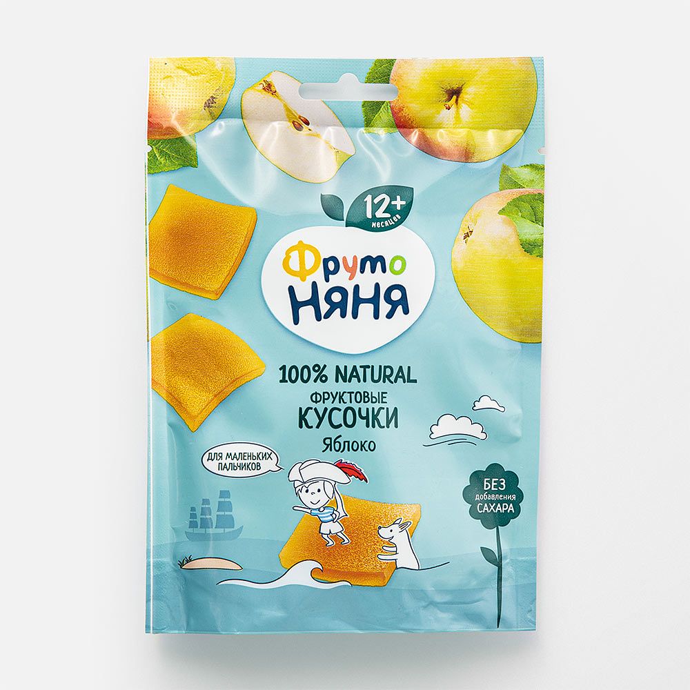 Изображение товара Фруктовые кусочки ФрутоНяня яблоко для малышей 12 месяцев 53 г