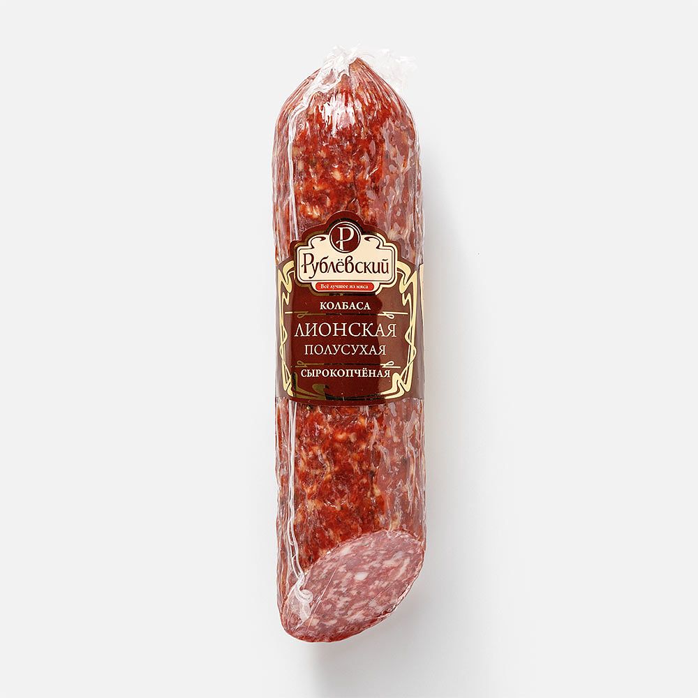 Изображение товара Сырокопчёная колбаса Рублёвский, Лионская, полусухая, 270 г