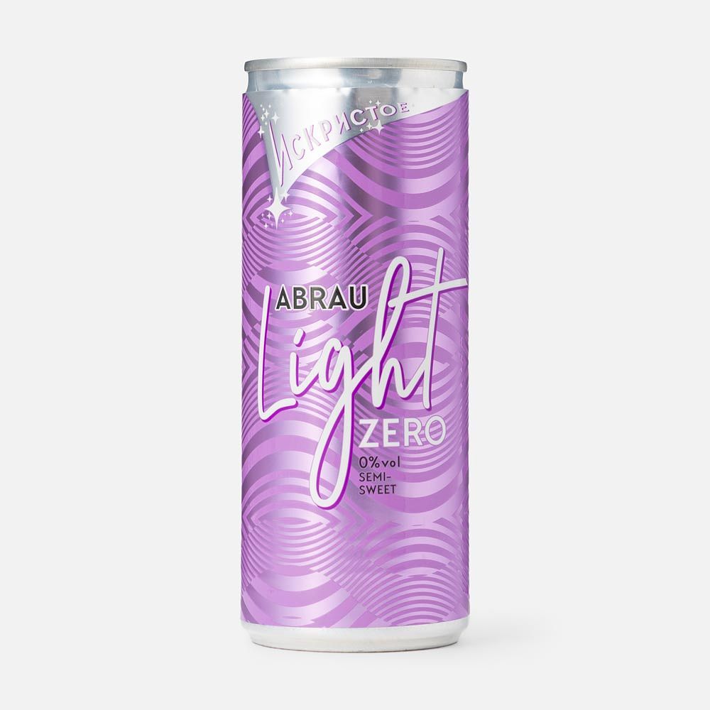 Изображение товара Безалкогольное белое игристое вино Abrau Light Zero, 0,25 л