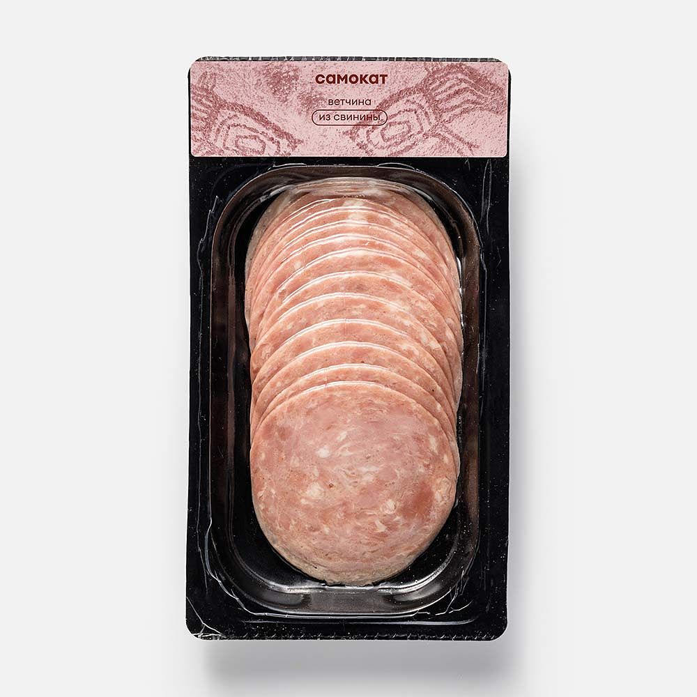 Изображение товара Ветчина Самокат, из свинины, нарезка, 150 г