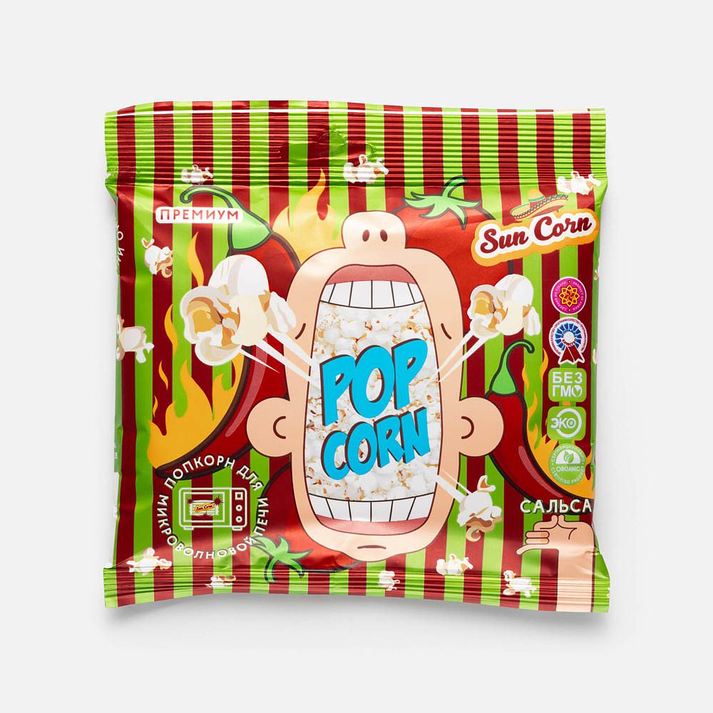 Изображение товара Попкорн Sun Corn, для СВЧ, сальса, 100 г
