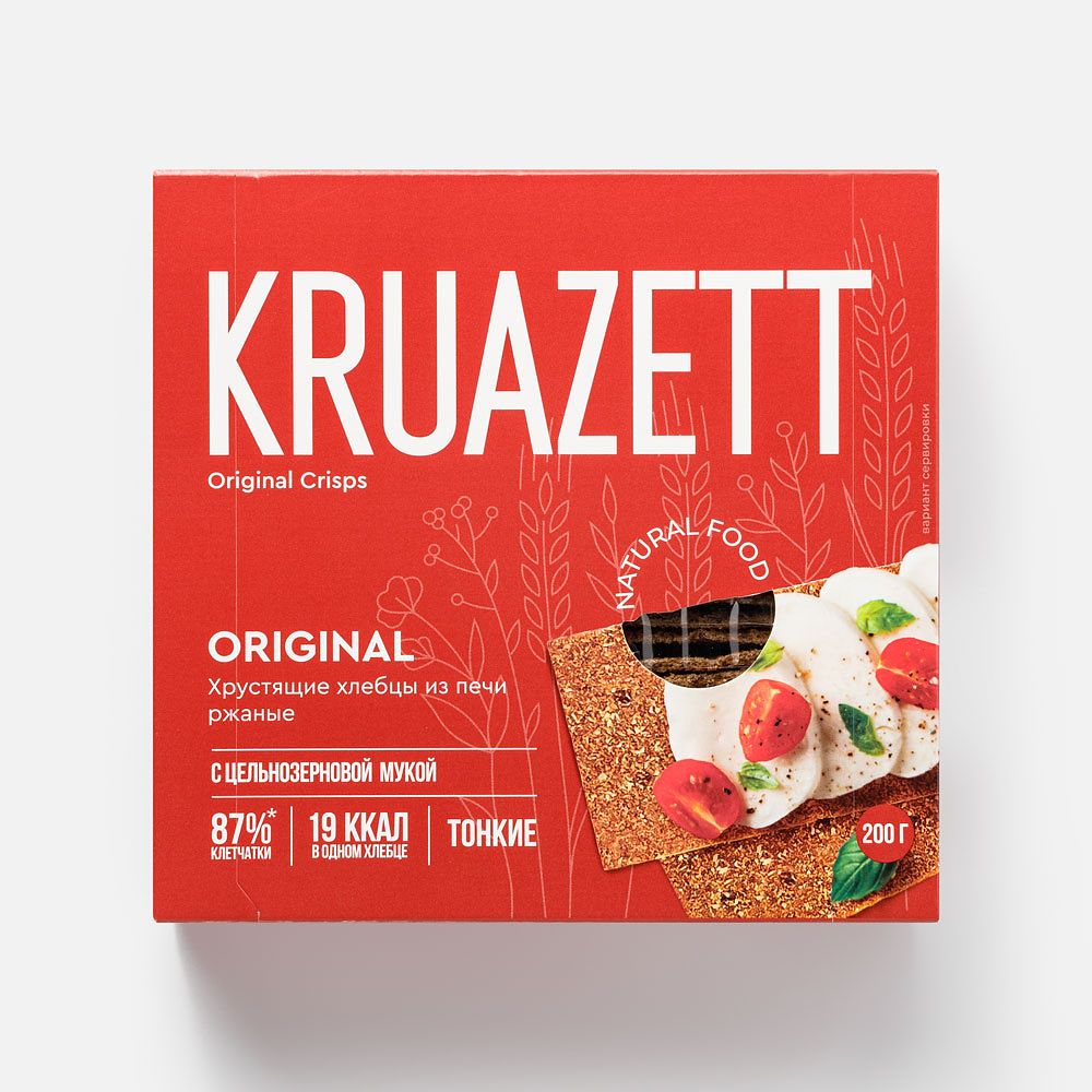 Изображение товара Хлебцы Kruazett, ржаные, тонкие, 200 г
