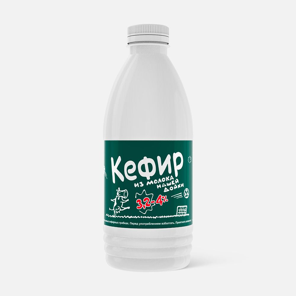 Изображение товара Кефир Нашей дойки, 3,2-4%, 900 г