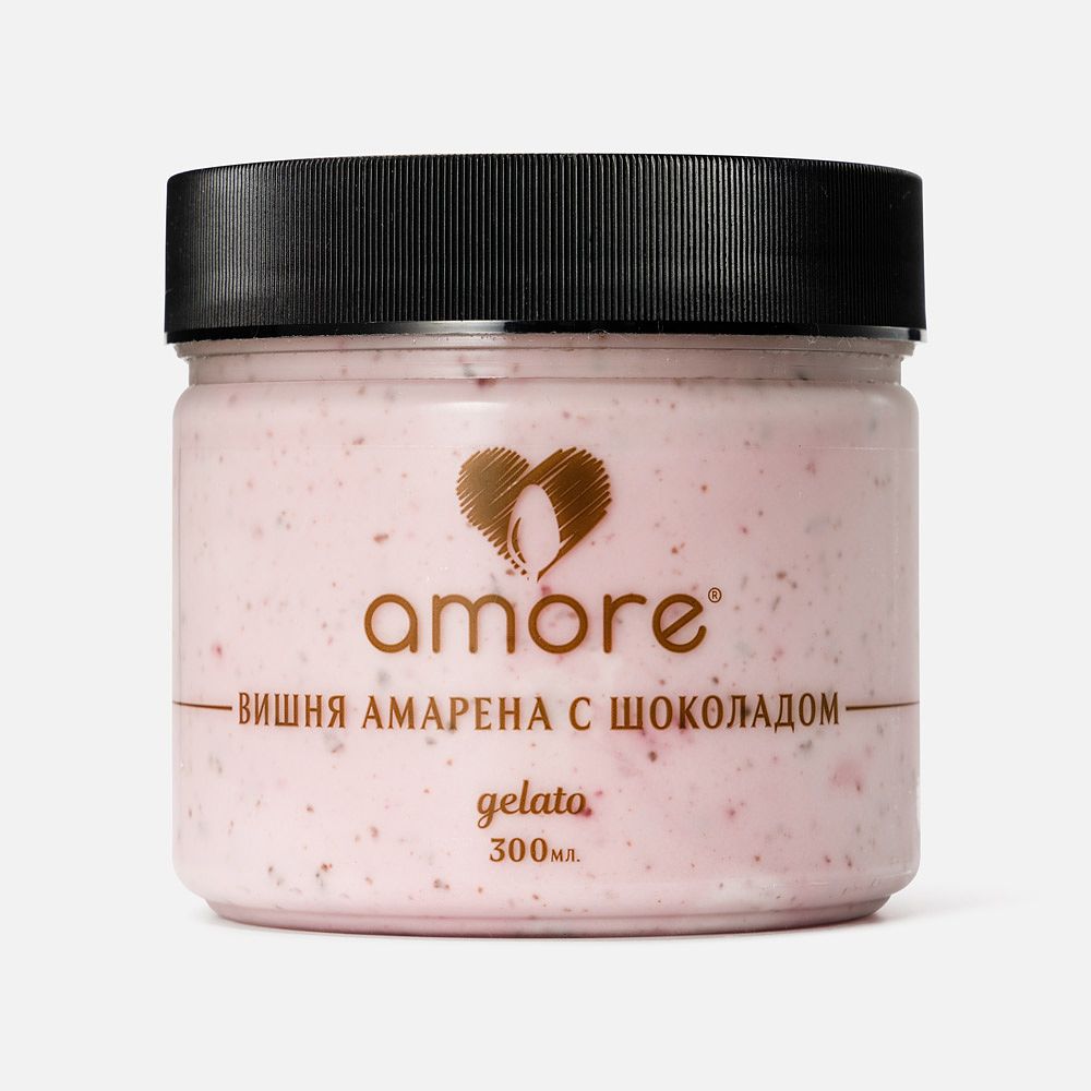 Изображение товара Мороженое Amore, вишня амарена, с шоколадом, 300 мл