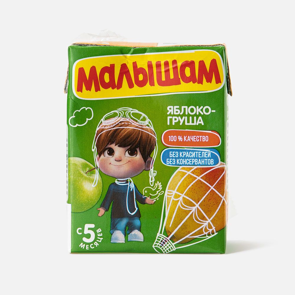 Изображение товара Яблочно-грушевый нектар Малышам, 0,2 л