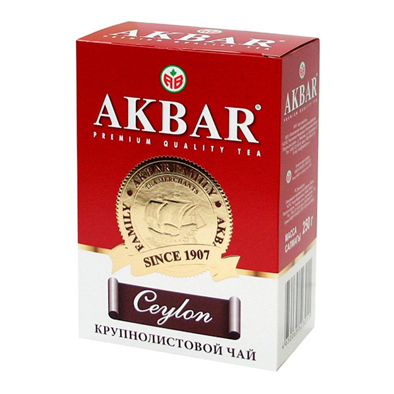 Изображение товара Чёрный чай Akbar, Ceylon, крупнолистовой, 250 г