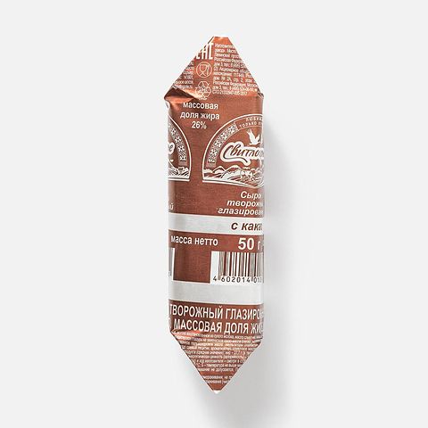 Изображение товара Творожный сырок Свитлогорье, 26%, глазированный, с какао, 50 г