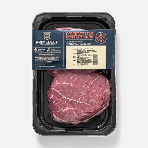 Изображение товара Стейк Минутка Праймбиф, из мраморной говядины, охлаждённый, 400 г