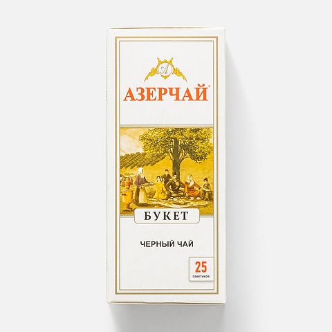 Изображение товара Чёрный чай Азерчай, Букет, байховый, в пакетиках, 25 шт.