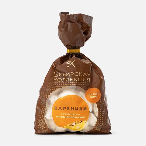 Изображение товара Вареники Сибирская коллекция, с картофелем и грибной солянкой, 700 г