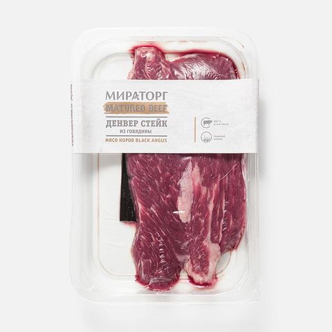 Изображение товара Стейк Денвер Мираторг Matured Beef, из говядины Black Angus, охлаждённый, 310 г