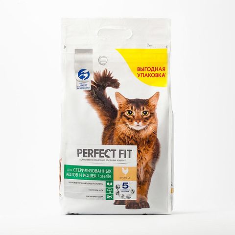 Изображение товара Сухой корм Perfect Fit, для стерилизованных кошек, с курицей, 2,5 кг