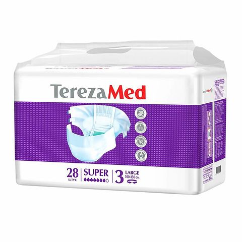 Изображение товара Подгузники TerezaMed №3 Large Super, для взрослых, 28 шт.
