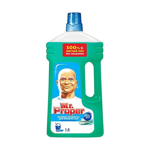 Изображение товара Жидкость моющая для полов и стен Mr.Proper горный ручей и прохлада, 1 л