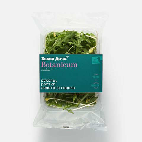 Изображение товара Салатный микс Белая дача, Botanicum, рукола и ростки золотого гороха, 75 г