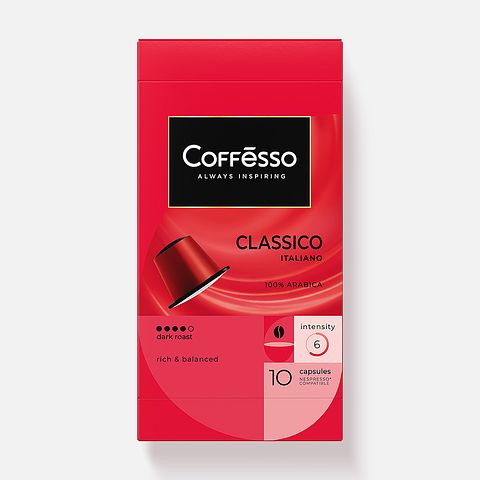 Изображение товара Кофе в капсулах Coffesso, Classico Italiano, для кофемашин Nespresso, 10 шт.
