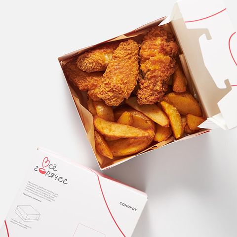 Изображение товара Крылья, острые, с картофелем по-деревенски, 360 г