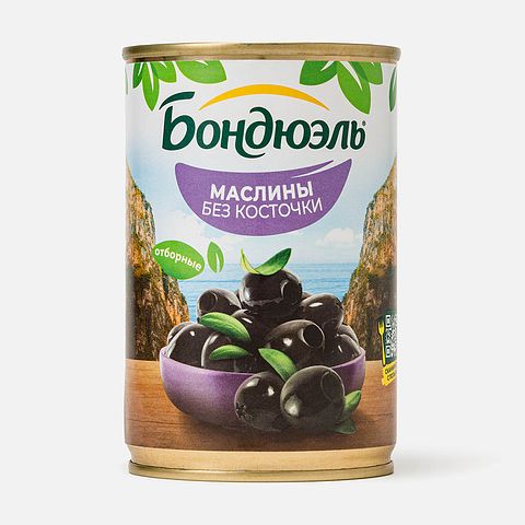 Изображение товара Маслины Бондюэль, без косточек, 314 мл