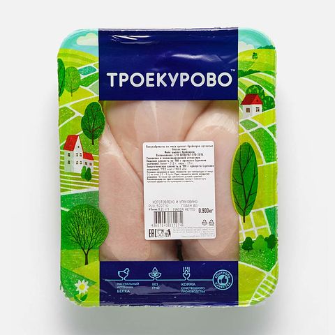 Изображение товара Филе цыплёнка-бройлера Троекурово, охлаждённое, 900 г