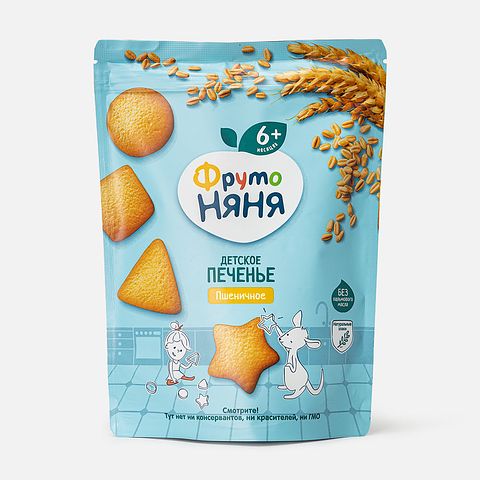 Изображение товара Пшеничное печенье ФрутоНяня, растворимое, с 6 месяцев, 120 г
