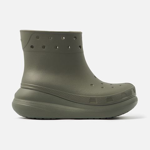 Изображение товара Женские резиновые полусапоги Crocs Classic Crush Boot, зелёные, 36 RU
