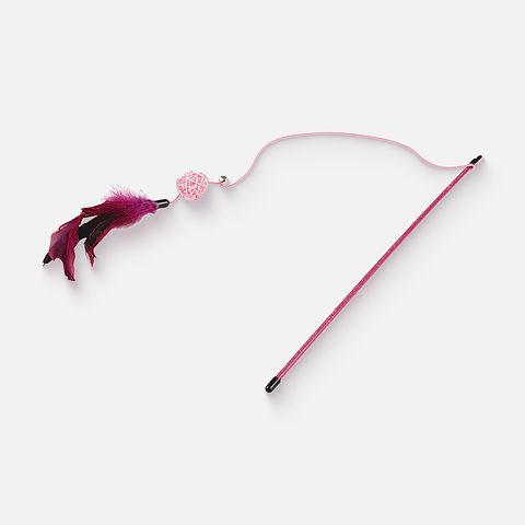 Изображение товара Игрушка-дразнилка Рыжий кот, для кошек, с перьями