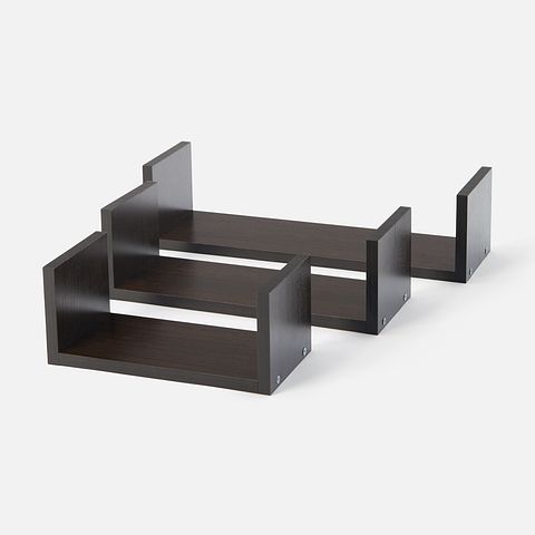 Изображение товара Комплект настенных полок Венге, для хранения книг, парфюмерии, 30 см, 40 см, 50 см