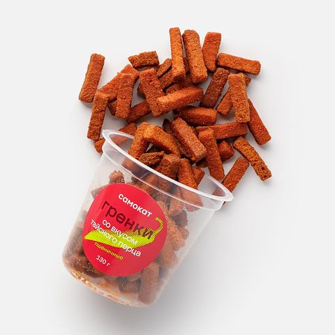 Изображение товара Пшеничные гренки Самокат, тайский перец, 130 г
