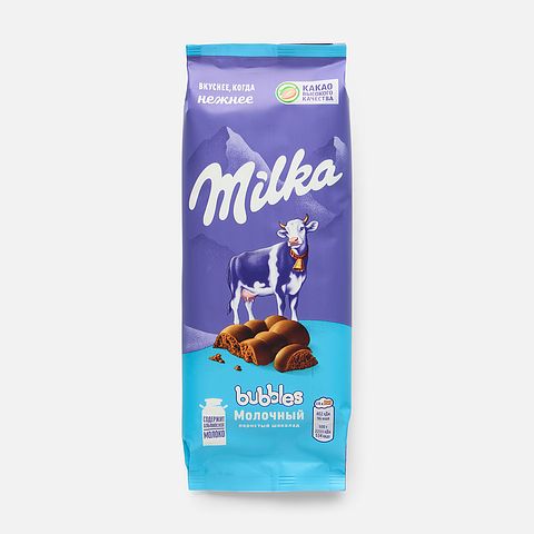 Изображение товара Молочный шоколад Milka, Bubbles, пористый, 72 г