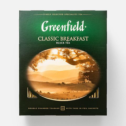 Изображение товара Чёрный чай Greenfield, Classic Breakfast, в пакетиках, 100 шт.
