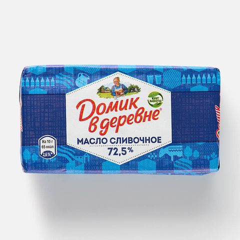 Изображение товара Сливочное масло Домик в деревне, 72,5%, 180 г