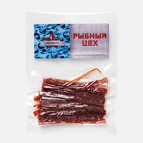 Изображение товара Горбуша Рыбный цех, вяленая, соломка, 50 г