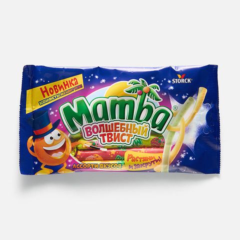 Изображение товара Жевательные конфеты Mamba, Волшебный твист, 70 г