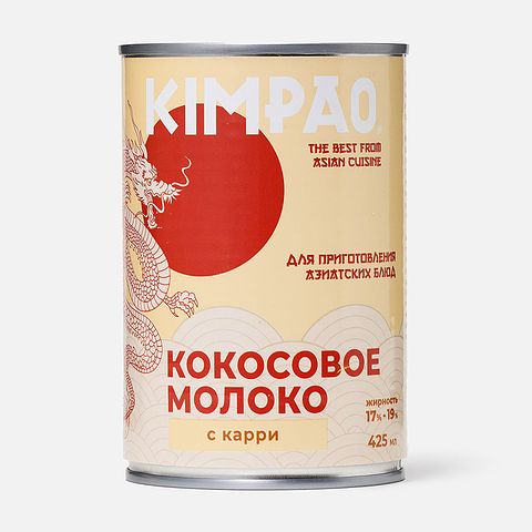 Изображение товара Кокосовое молоко Kimpao, с карри, 17-19%, 425 мл