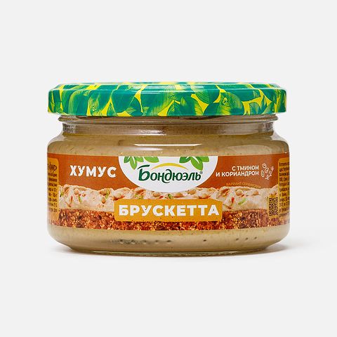 Изображение товара Брускетта Бондюэль, хумус, 220 г